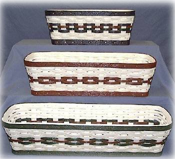 Victorian White Basket Weave Window Box Planter